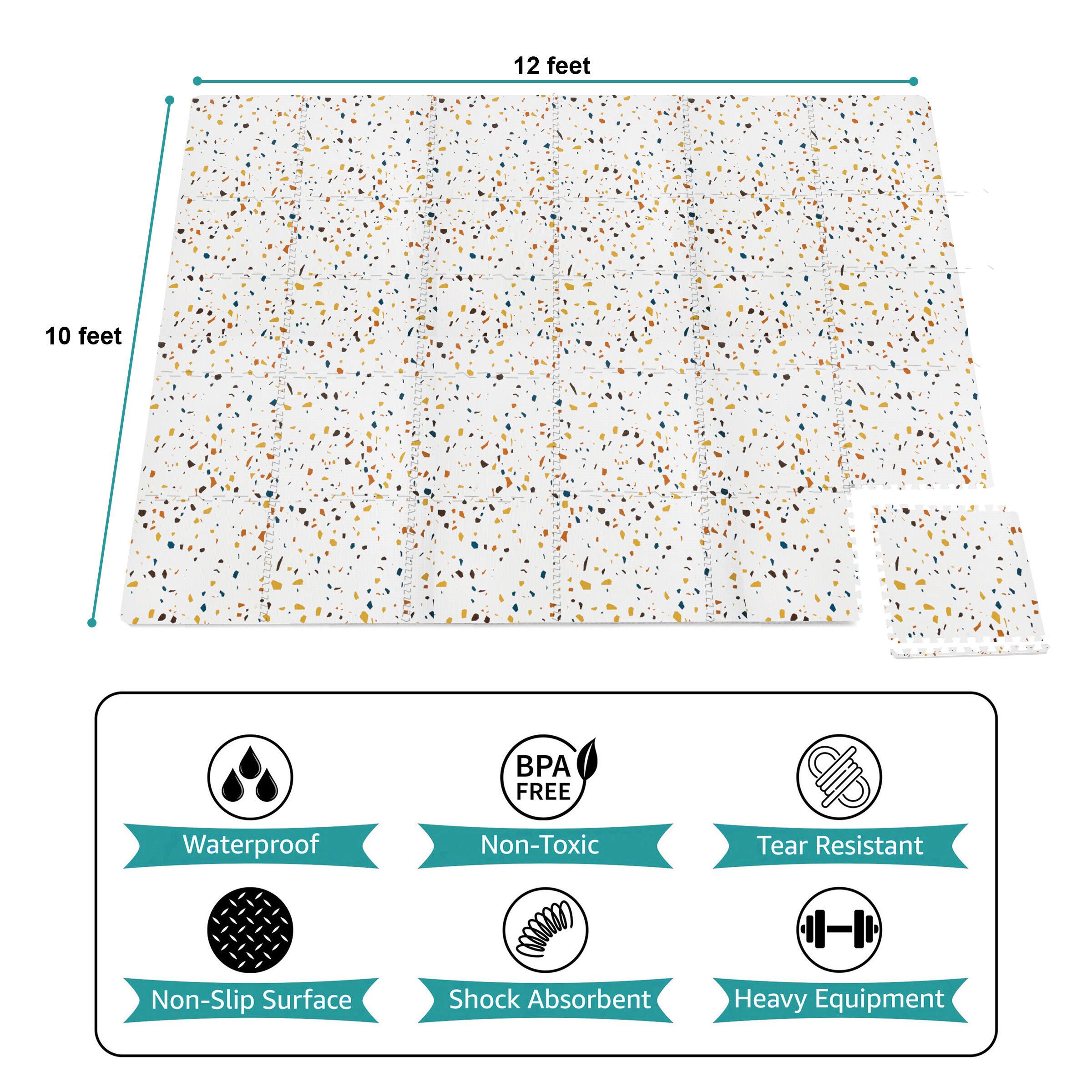 12 feet 10 feet BPA FREE Waterproof Non-Toxic Tear Resistant Non-Slip Surface Shock Absorbent Heavy Equipment