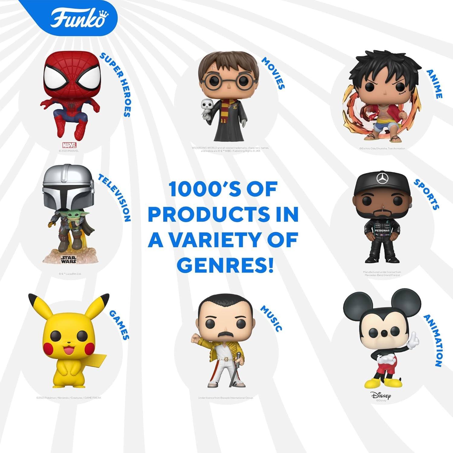 Funko SUPER HEROES MOVIES ANIME - MARVEL 1 STAR WARS - TELEVISION 1000'S OF PRODUCTS IN A VARIETY OF GENRES! GAMES MUSIC SPORTS ANIMATION Disney