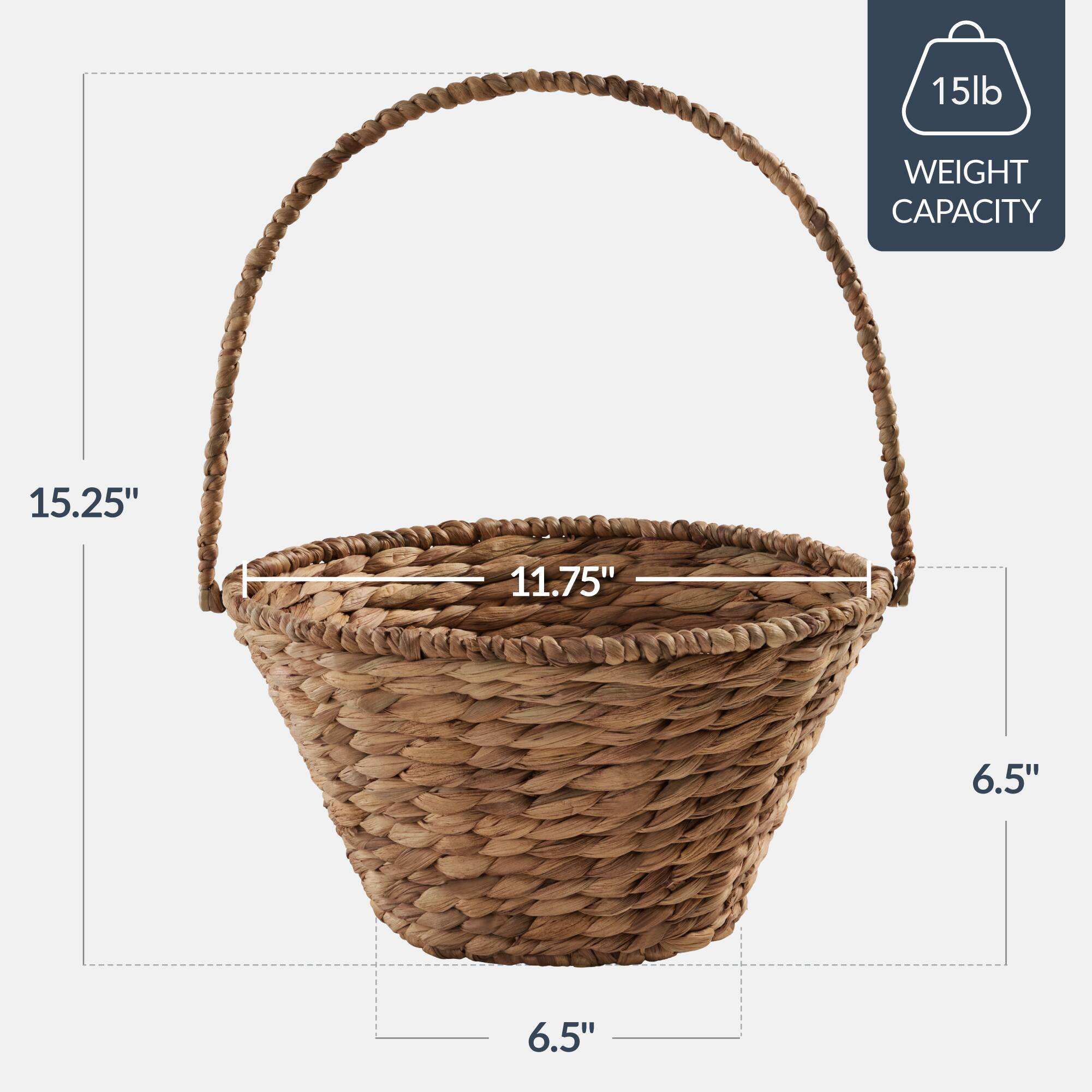 15lb WEIGHT CAPACITY  
15.25"  
11.75"  
6.5"  
6.5"