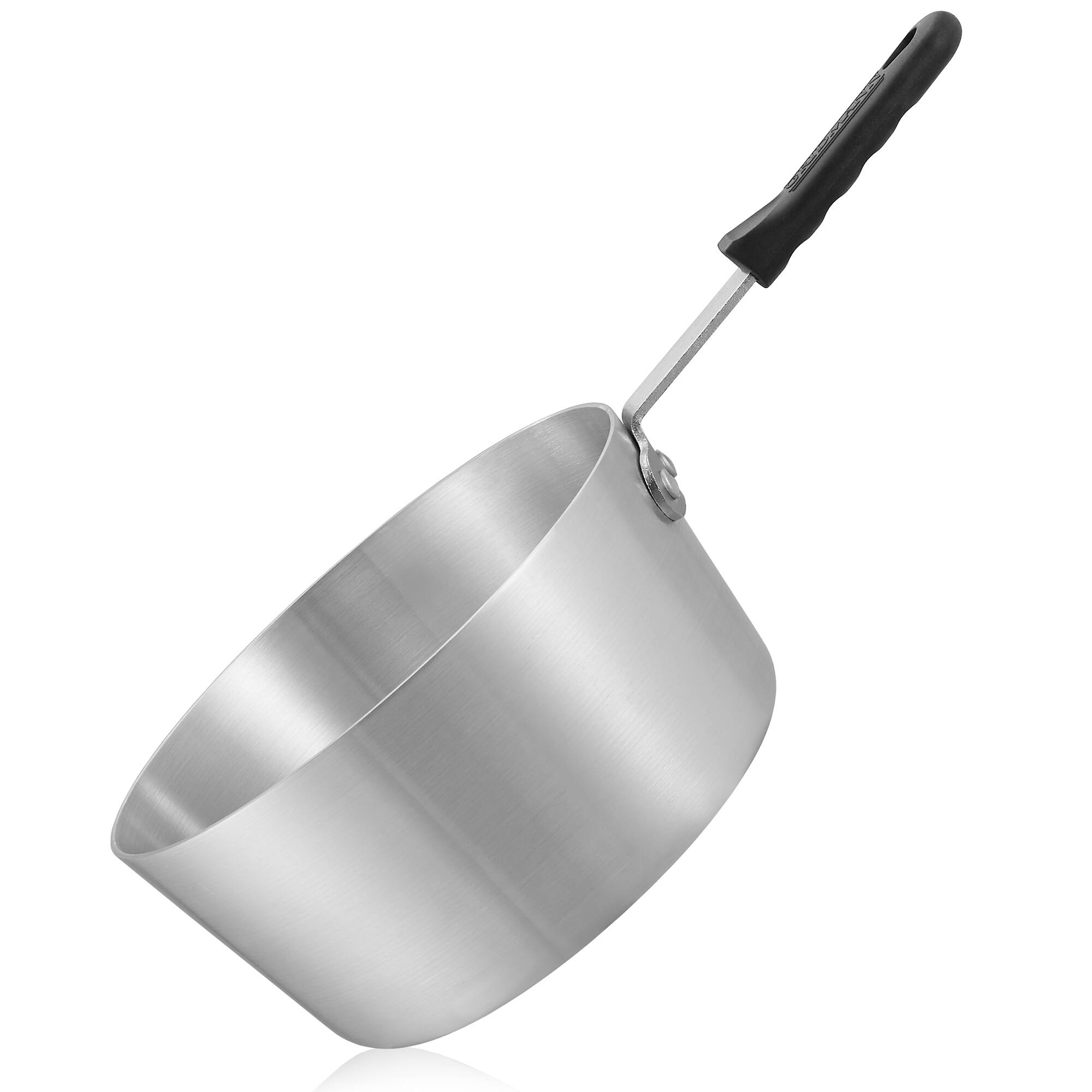 Alt View 3. GRIDMANN - 3.75-QT Aluminum Sauce Pan and Silicone Handle NSF Pro Cookware - Silver.