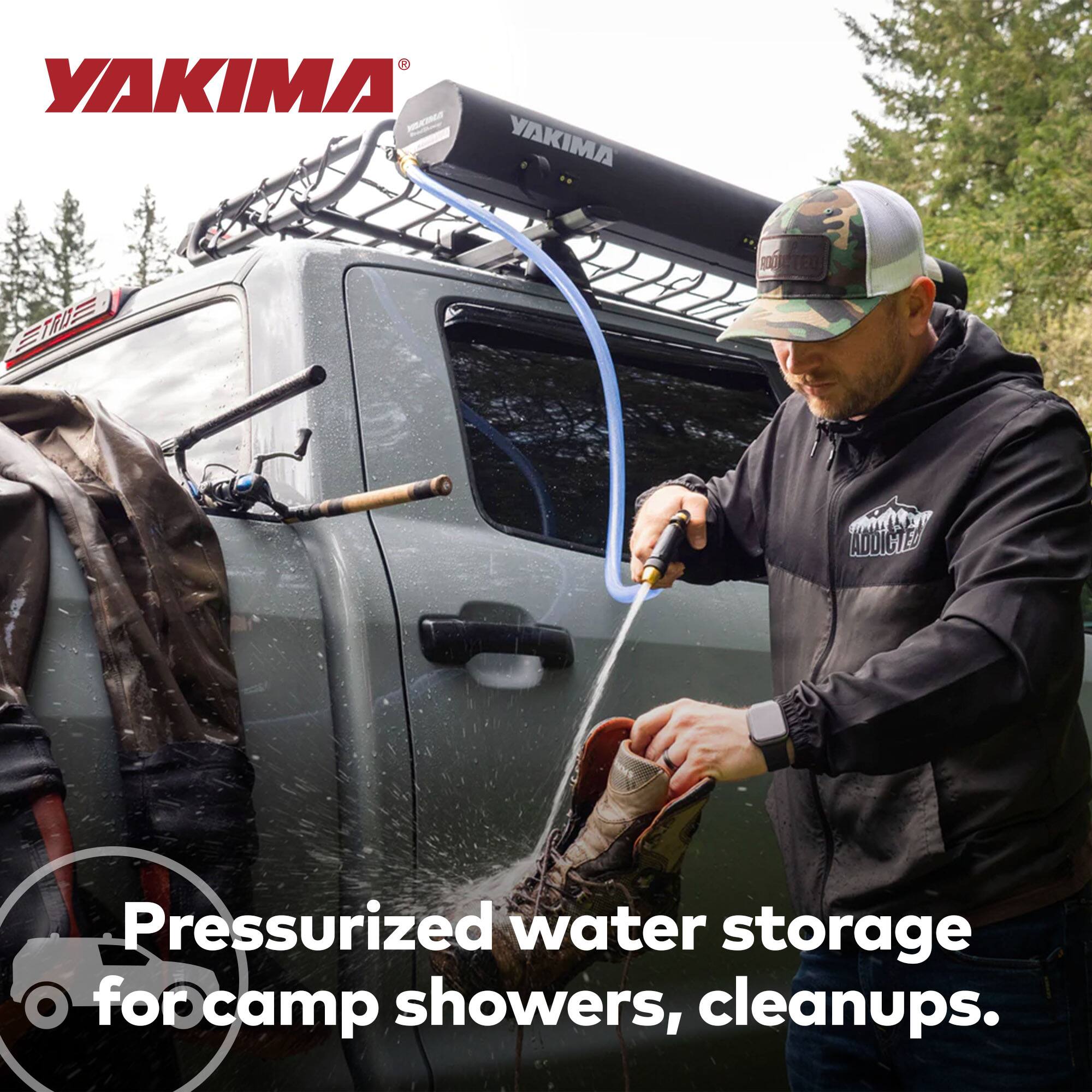 YAKIMA  
Pressurized water storage for camp showers, cleanups.