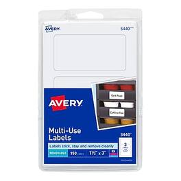 Avery - Laser/Inkjet Multipurpose Labels, 1-1/2" x 3", 150 Labels/Pack - White