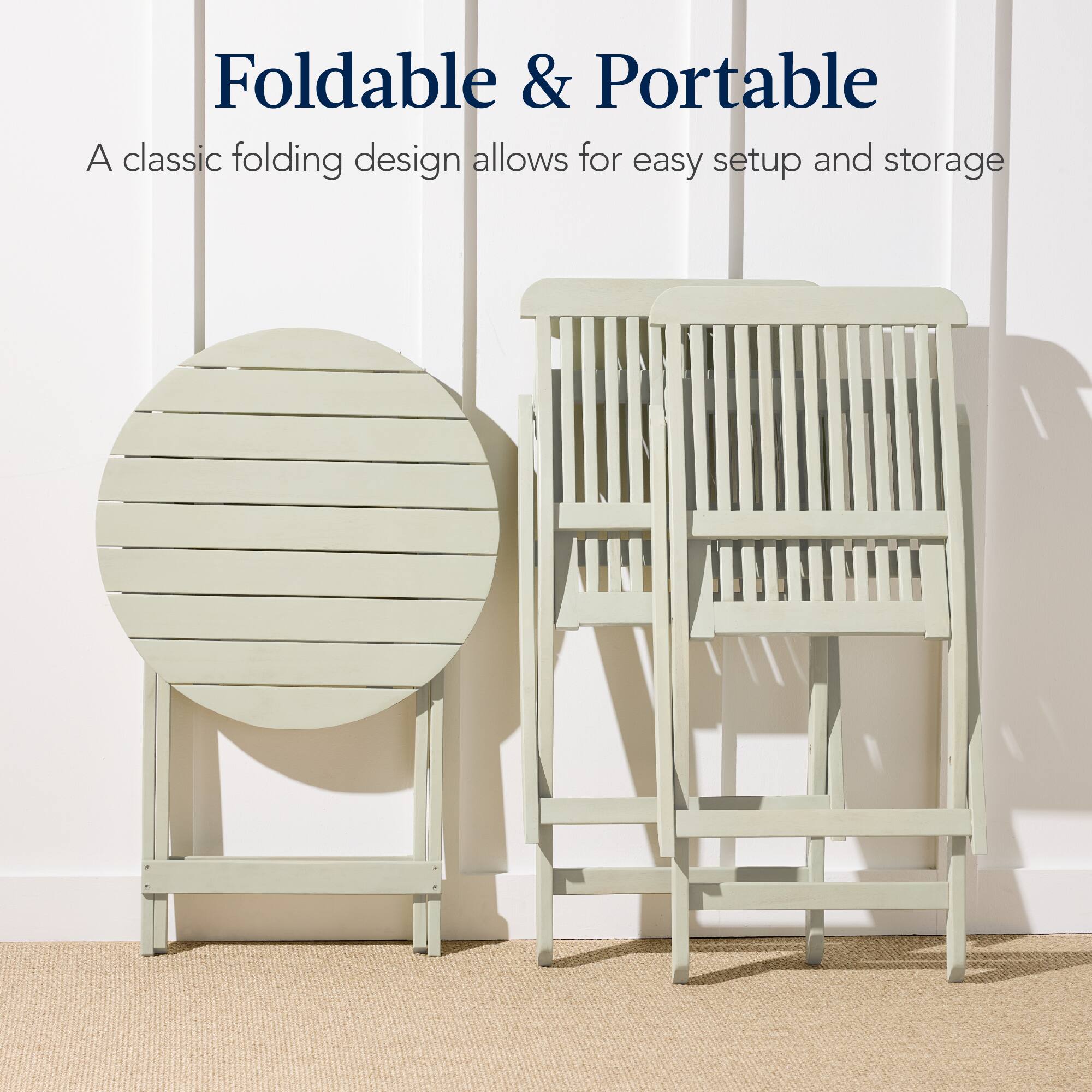 Foldable & Portable

A classic folding design allows for easy setup and storage
