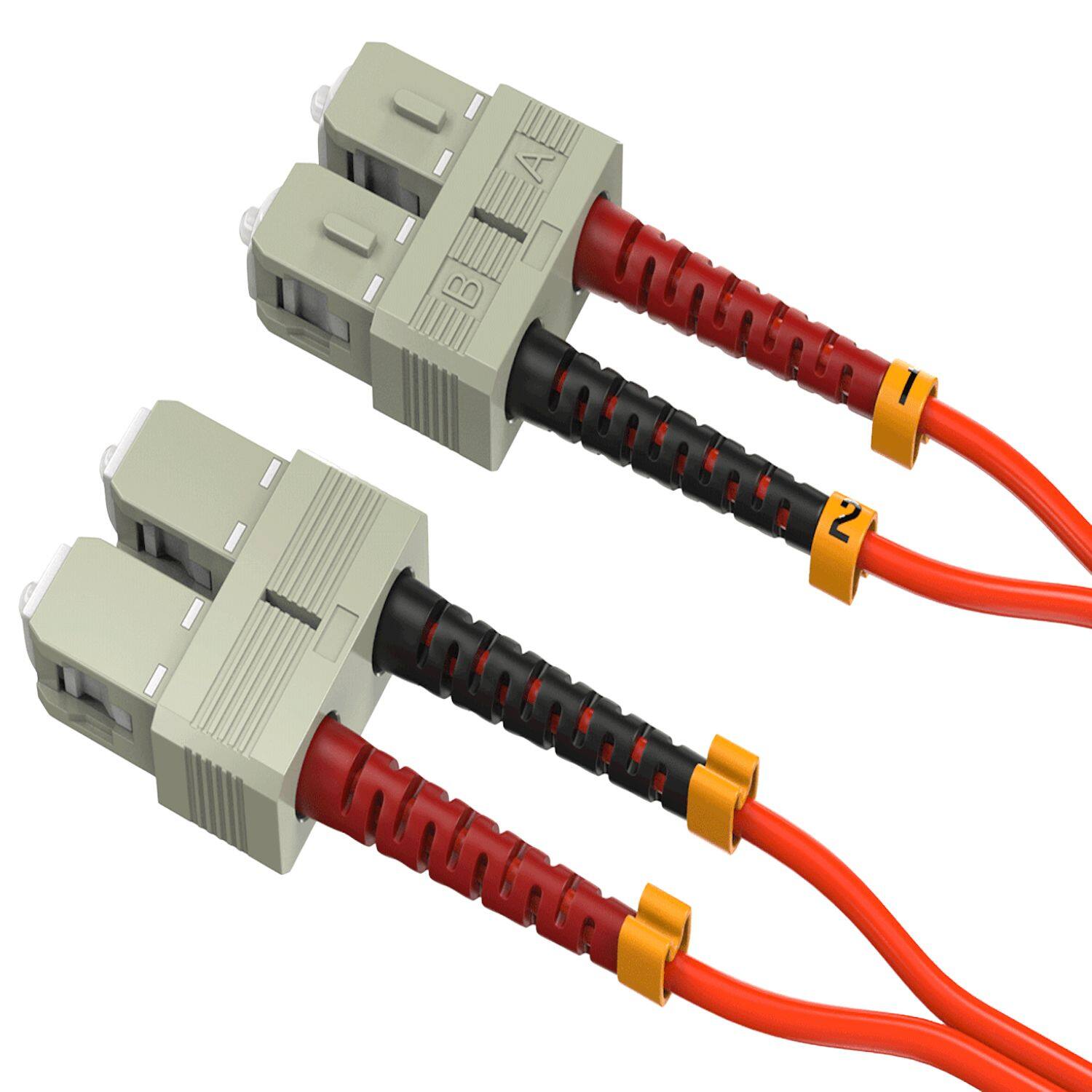 Sanoxy 3m SC/SC Duplex 50/125 Multimode OM2 Fiber Optic Cable Multi ...