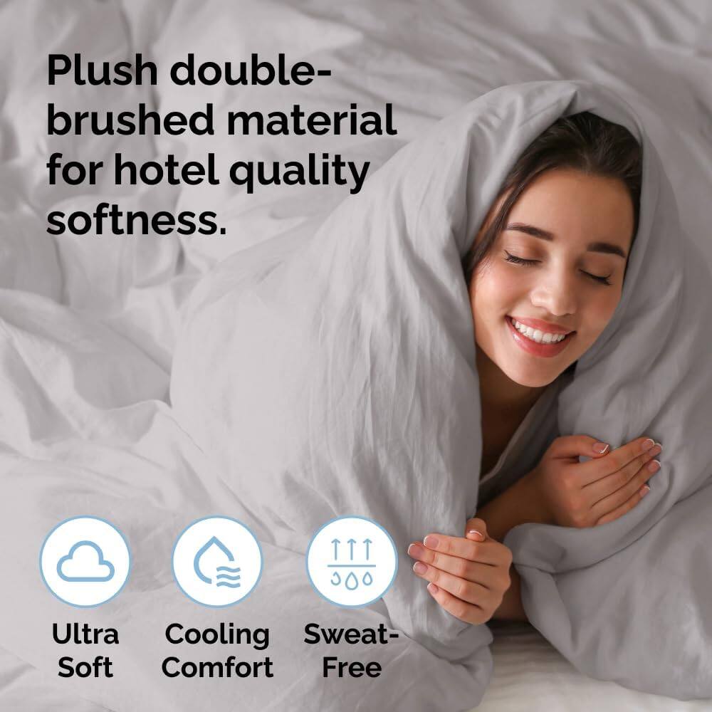 Plush double-brushed material for hotel quality softness.

- Ultra Soft
- Cooling Comfort
- Sweat-Free