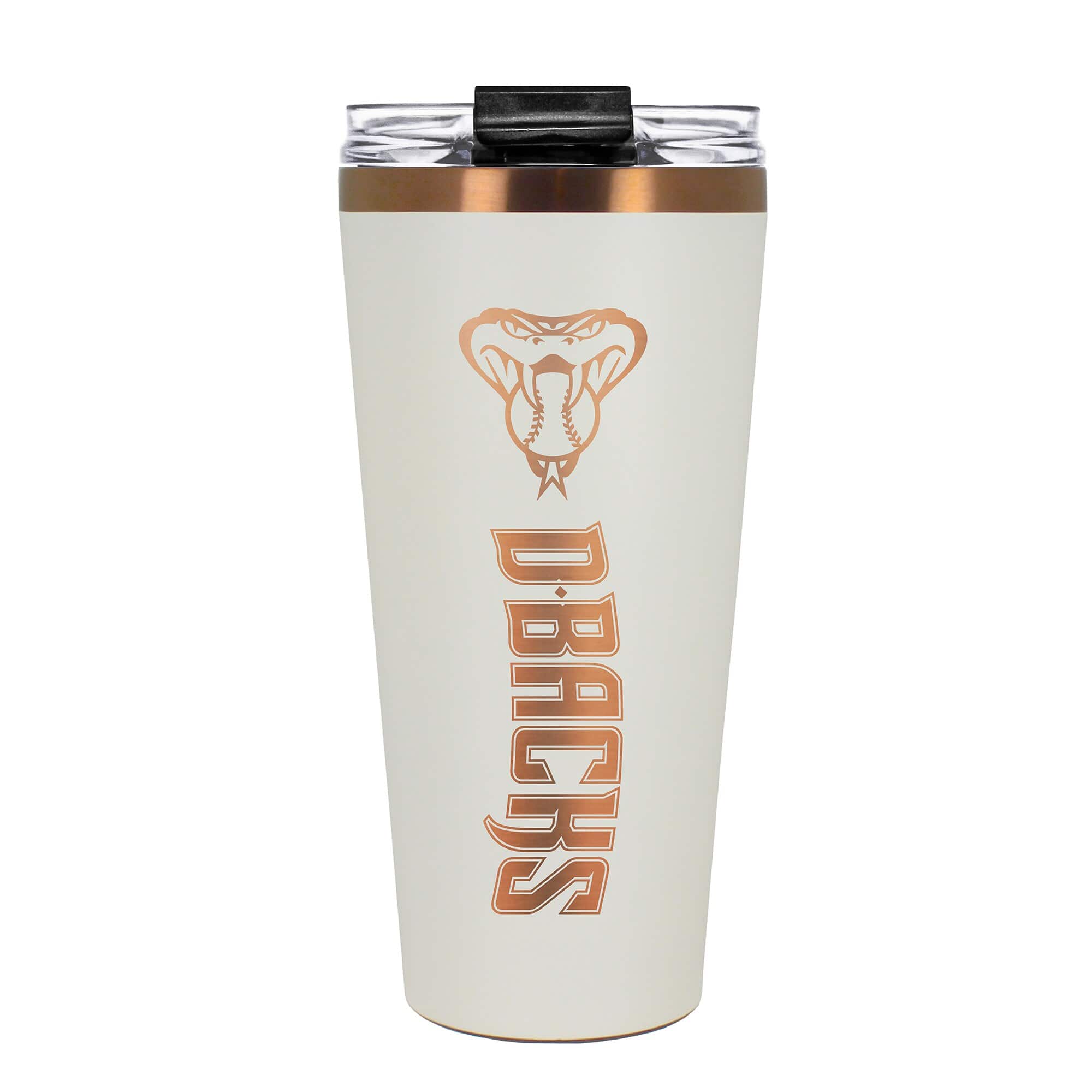 Front. Great American Products - Arizona Diamondbacks 30oz. Big Slim Tumbler - Cream.