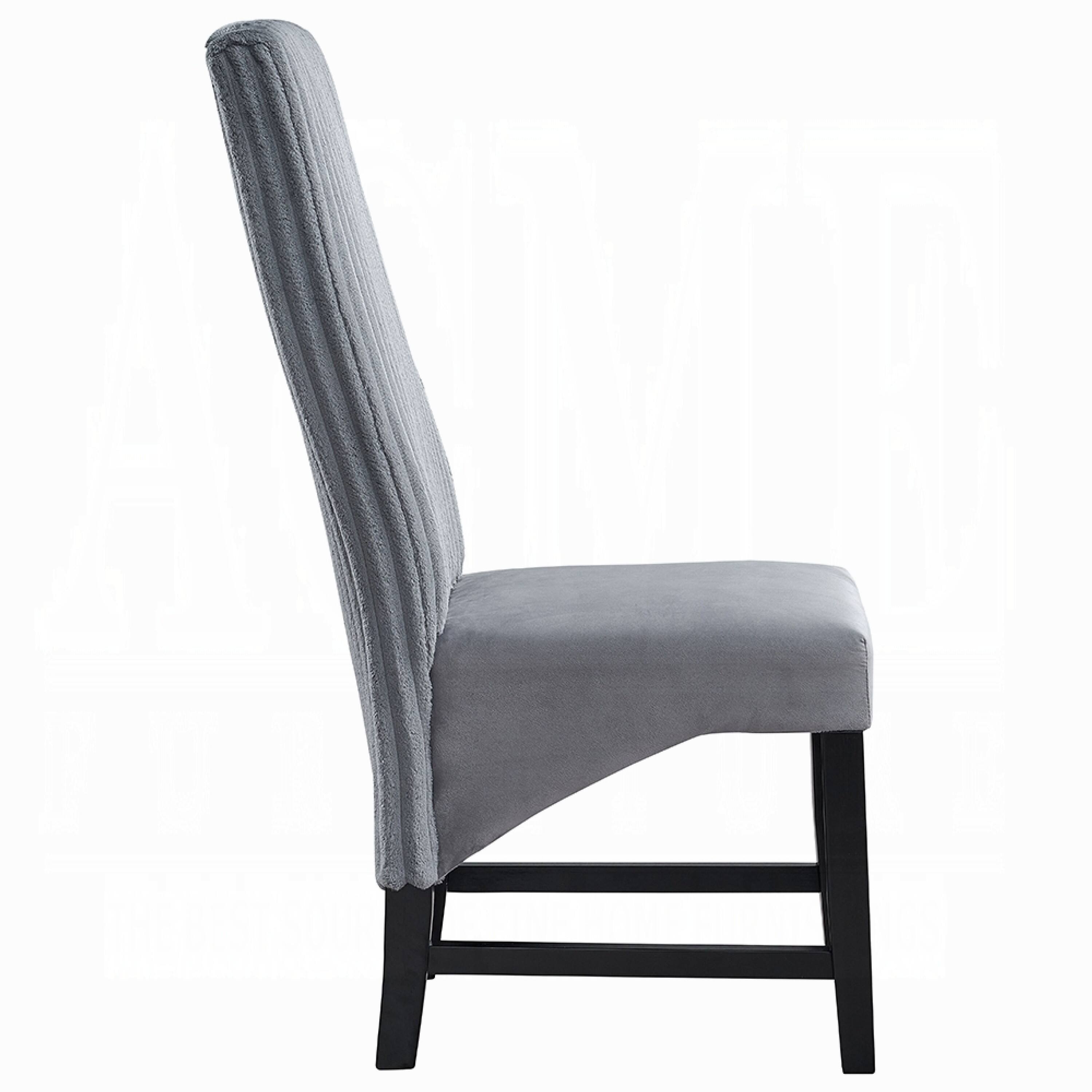 Alt View 3. Manhattan Lane - Jory Dining Chair Set of 2, Padded Seat n Back - Gray, Black.