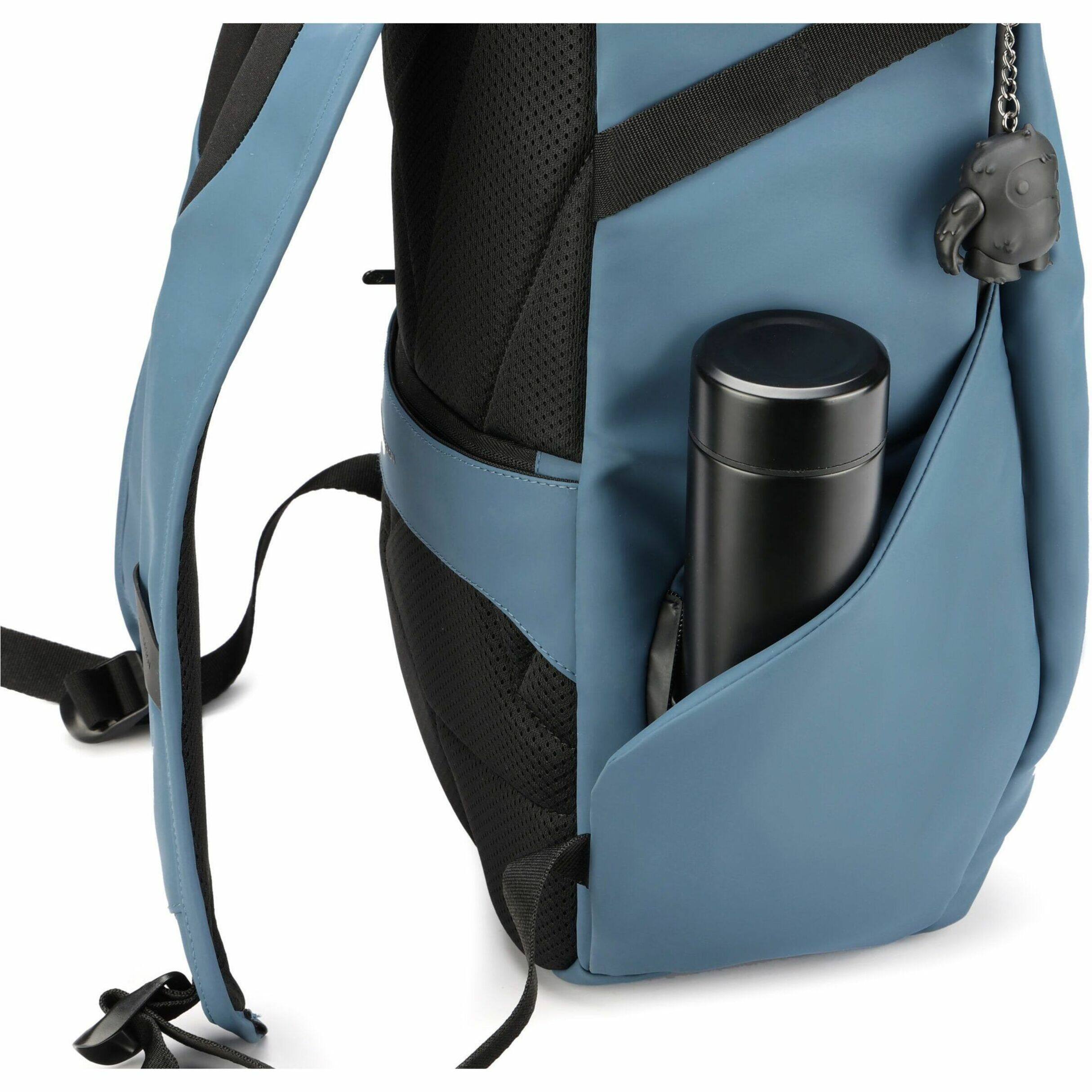Alt View 25. Swissdigital Design - LAMONE L LED TSA-Friendly Water-Resistant Backpack With USB Charging Port  RFID Protection and Fits Up to 16″ Laptop - Dark Blue.