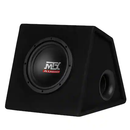 Front. MTX - MTX AUDIO RTP8A 8" 120W Car Loaded Subwoofer Enclosure Amplified Box Vented.