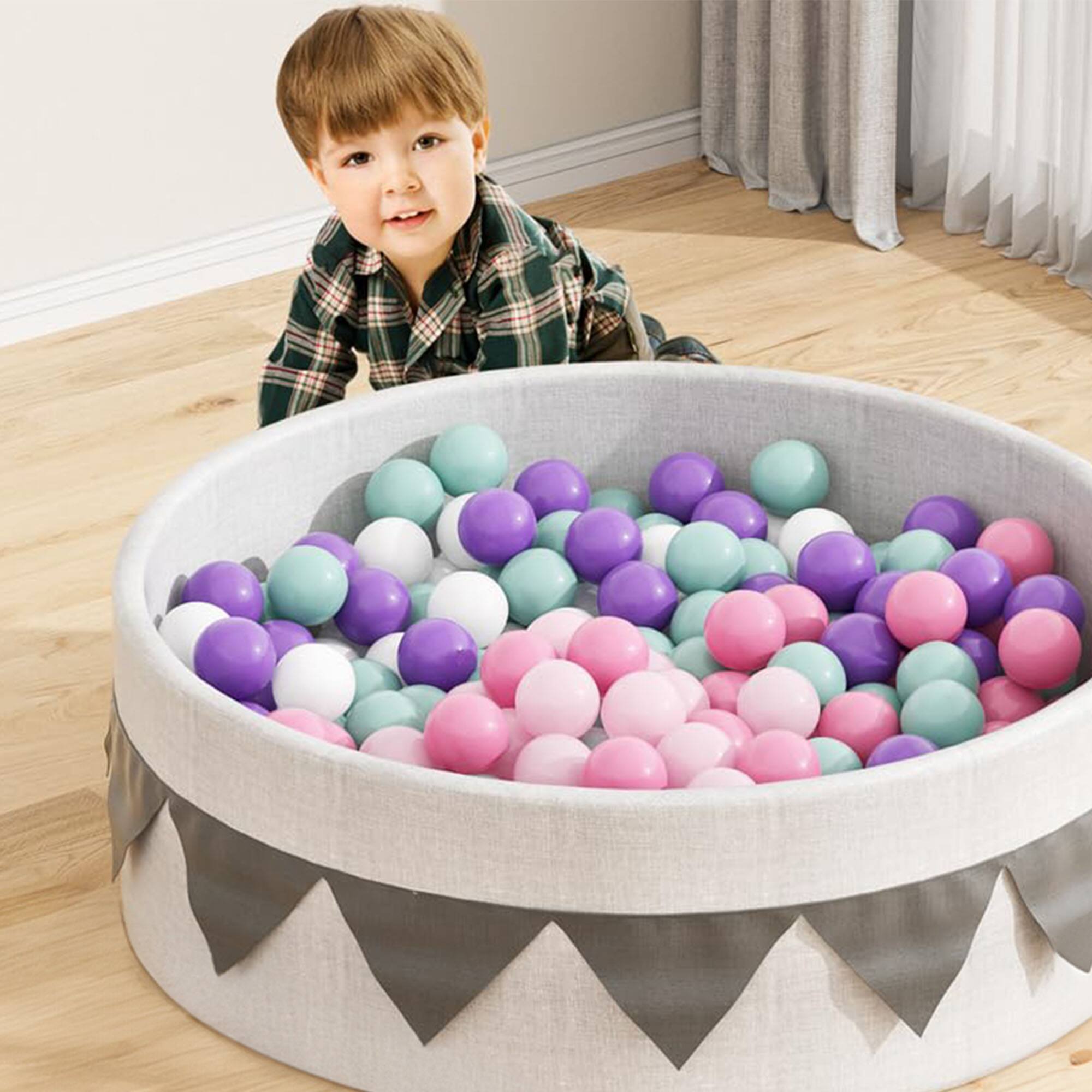 Alt View 2. BalanceFrom Fitness - BalanceFrom Fitness 2.3" Crush Proof Play Pit Balls w/Storage Bag, 400 Count - Multicolor.
