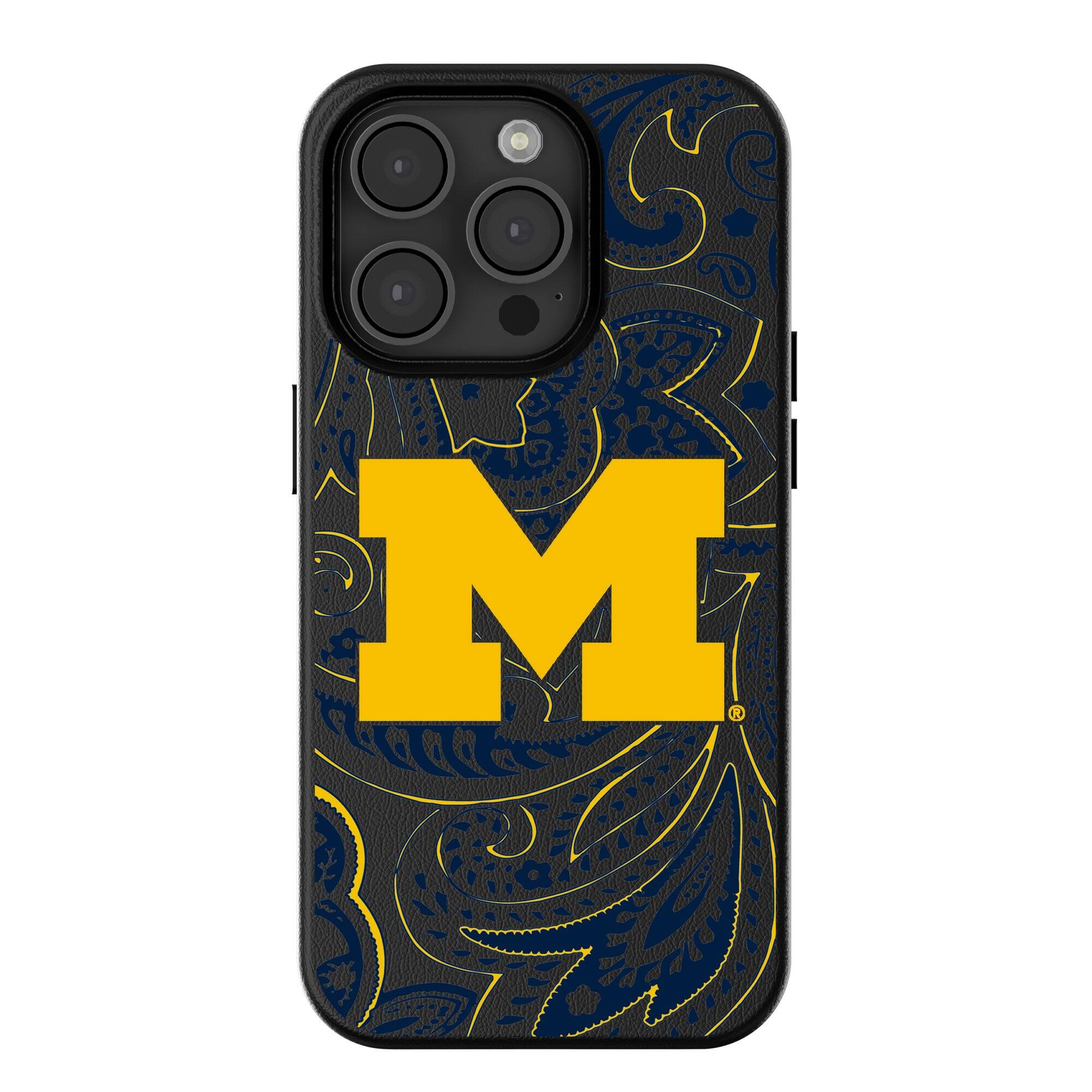 Keyscaper - NCAA - Michigan Wolverines Paisley iPhone Magnetic Bump Case - 15 Pro - Black price history on PriceWatchPro