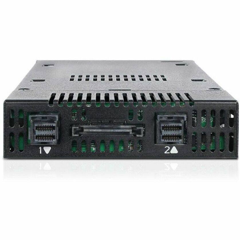 Alt View 2. Icy Dock - Icy Dock ToughArmor MB834M2K-B Drive Enclosure for 3.5" M.2, PCI Express NVMe - Mini-SAS HD Host Interface Internal.