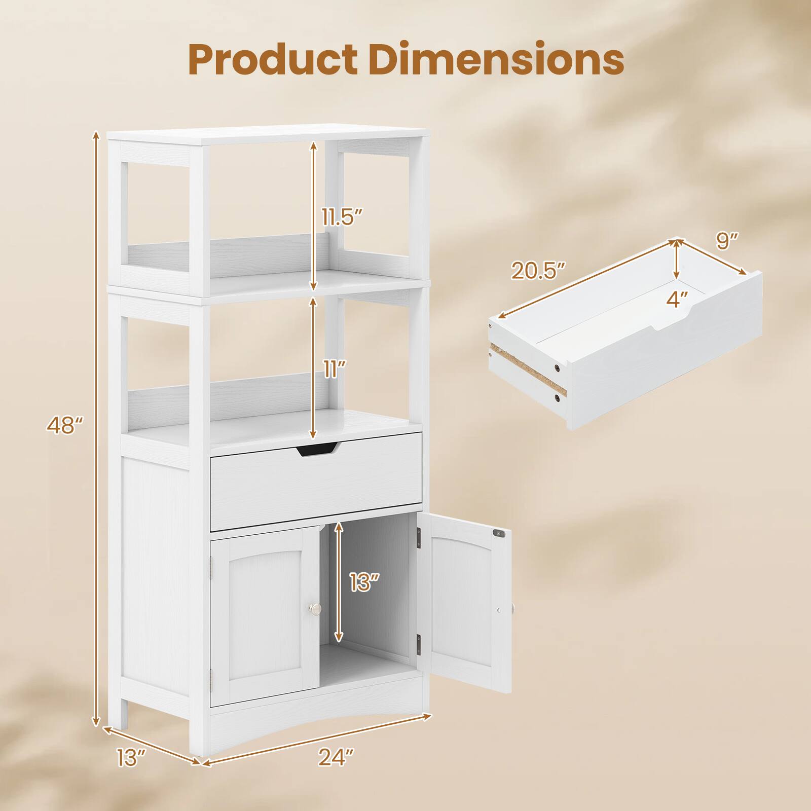 Product Dimensions: 11.5" x 20.5" x 4" x 9" x 11" x 48" x 13" x 13" x 24"