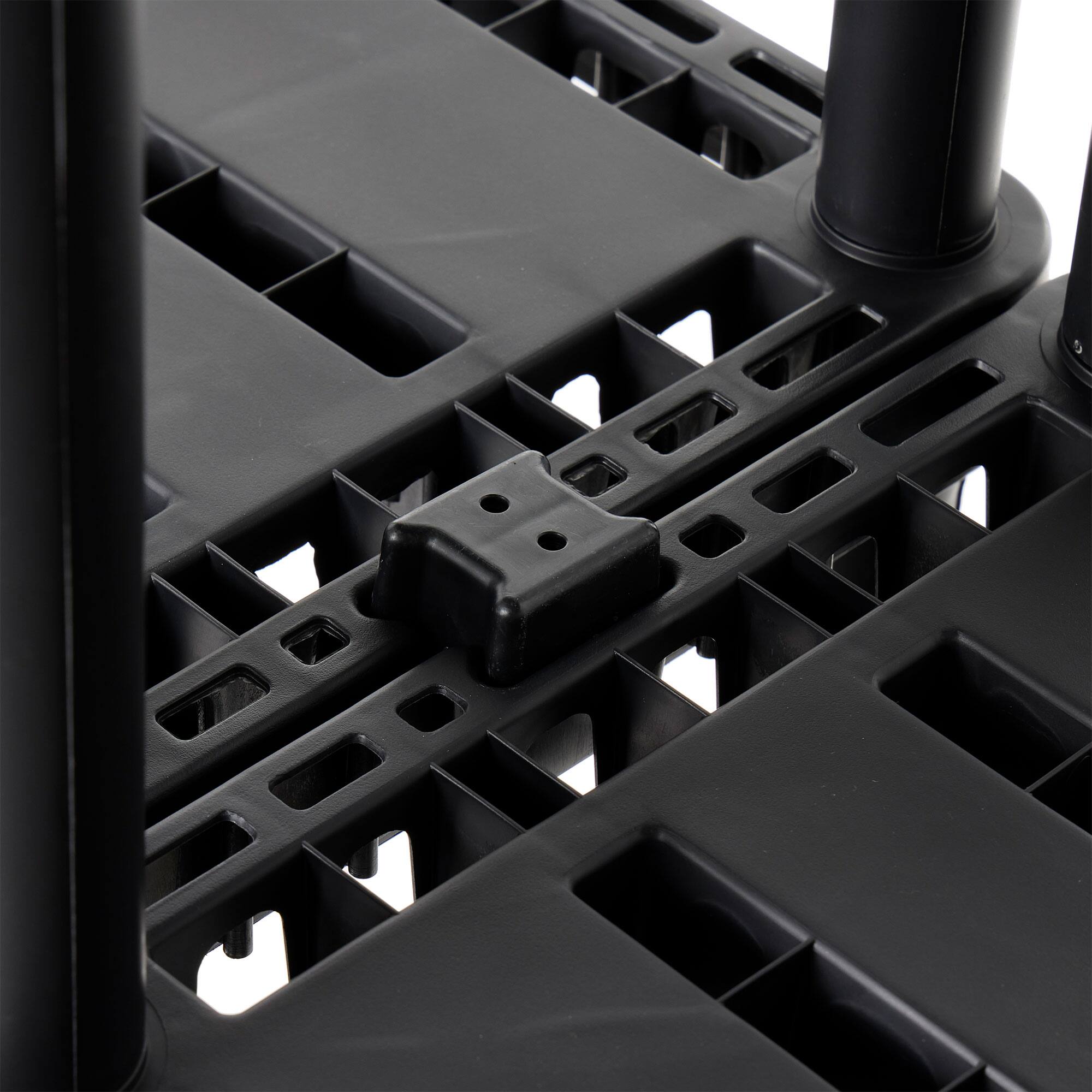 Alt View 5. Gracious Living - Gracious Living 4 Shelf Knect-A-Shelf Fixed Height Ventilated Light Duty Storage - 4 Shelf - Black.