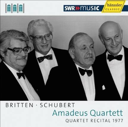 BRITTEN • SCHUBERT
Amadeus Quartett
QUARTET RECITAL 1977
SWR MUSIC
hänssler CLASSIC