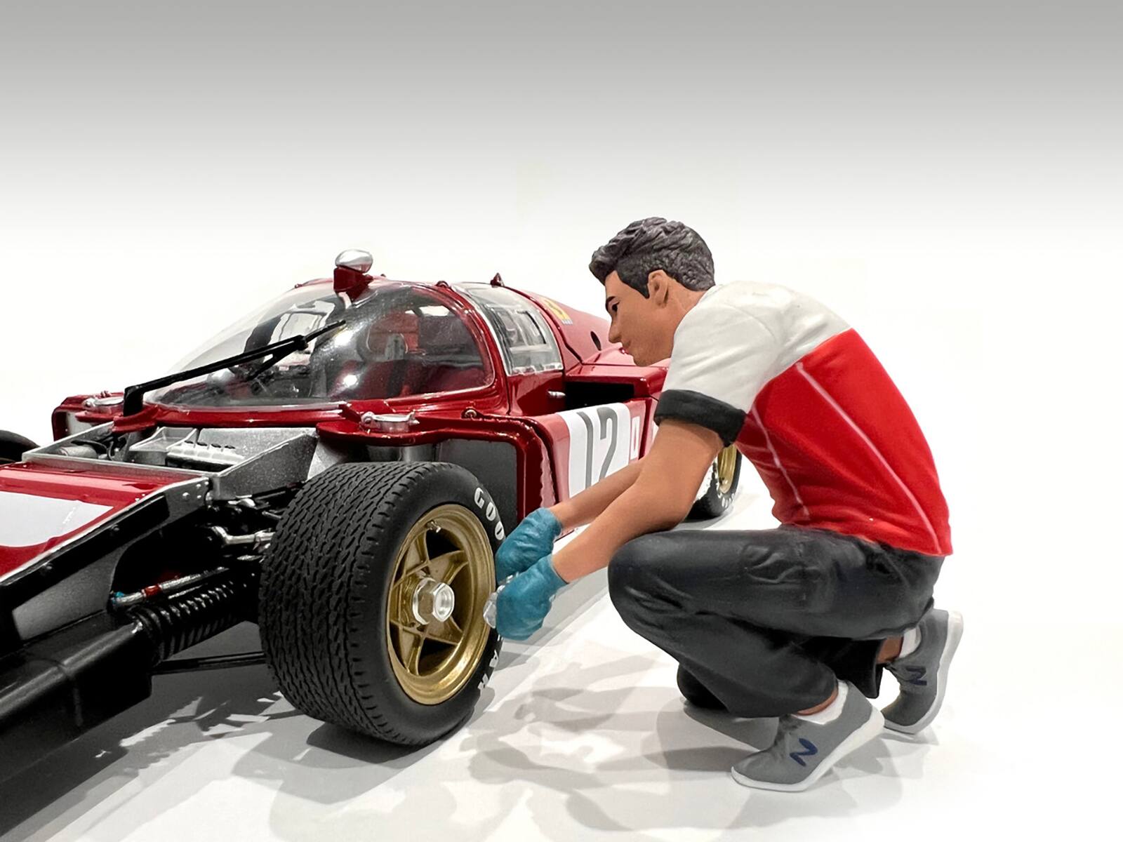 Alt View 1. American Diorama - "Race Crew" Figure #5 for 1/18 scale models by American Diorama.