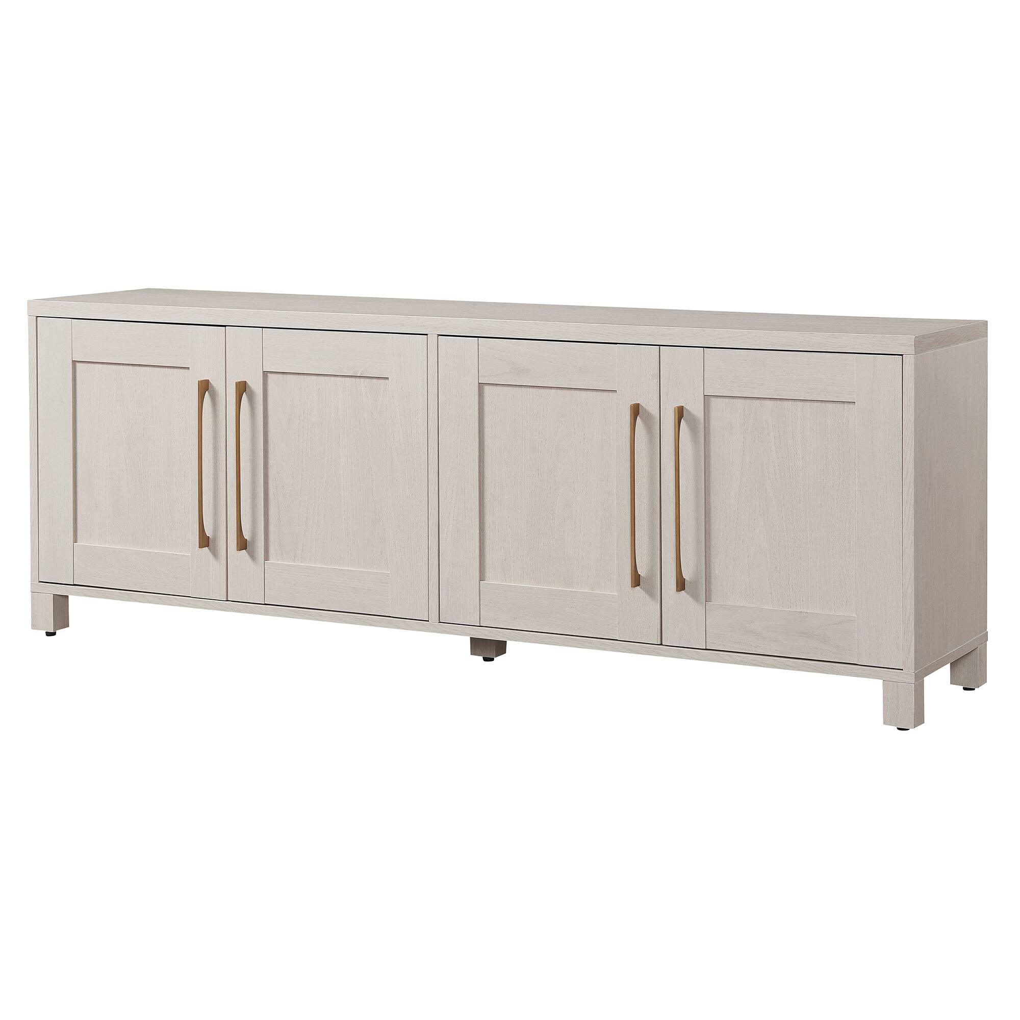 Alt View 14. Hudson&Canal - Chabot TV Stand for Most TVs up to 75" - Alder White.