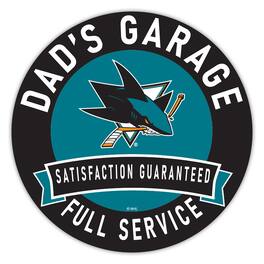 Fan Creations - San Jose Sharks 16" Dad's Garage Wood Sign - Multicolor