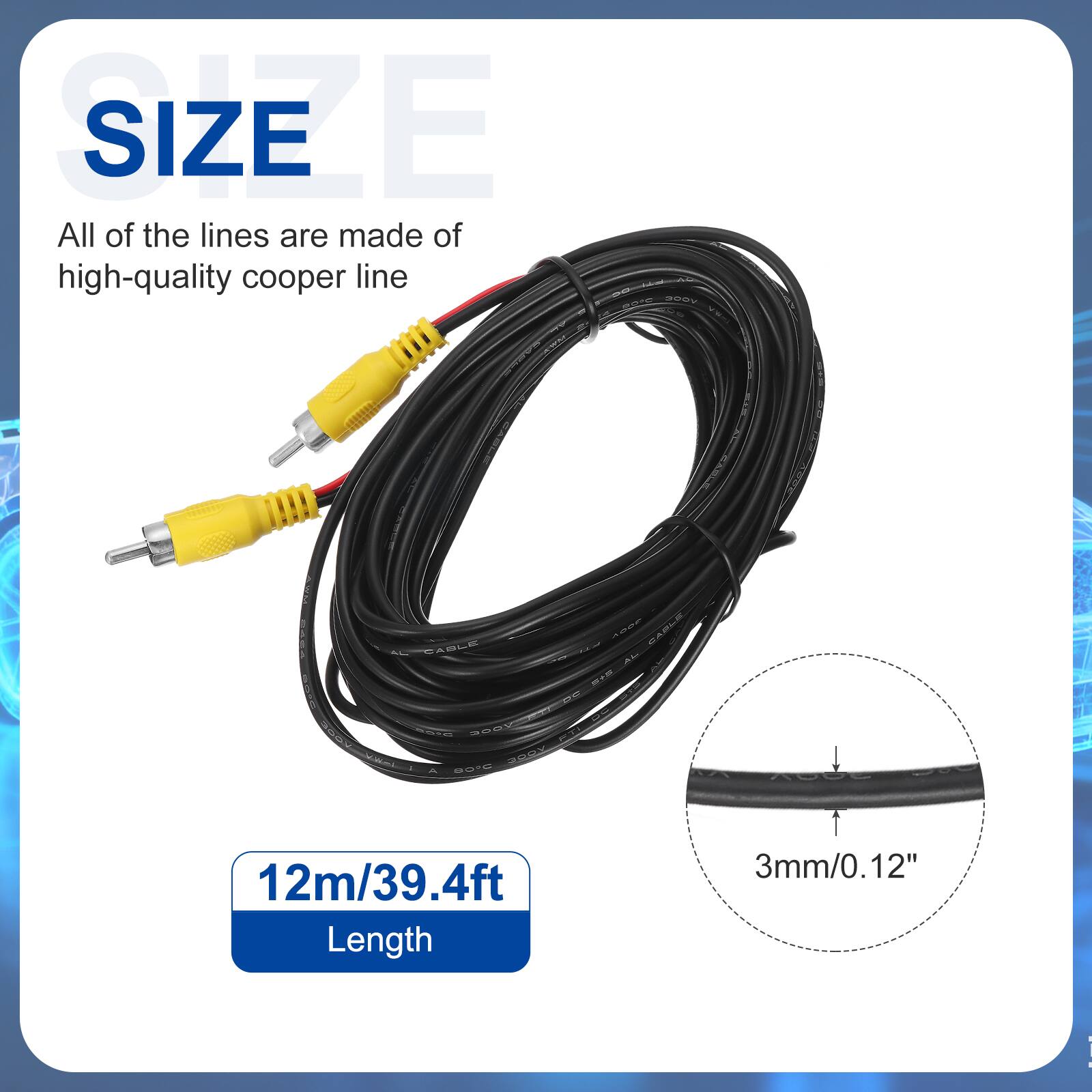 SIZE

All of the lines are made of high-quality cooper line

12m/39.4ft Length

3mm/0.12"