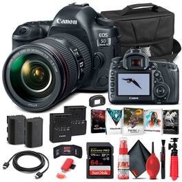 Canon - EOS 5D Mark IV Camera W/ 24-105mm f/4L II Lens 1483C010 - Basic Bundle