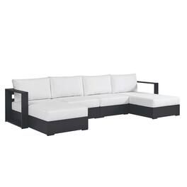Modway - Tahoe 4-Piece Outdoor Powder-Coated Aluminum Sectional Sofa Set - Gray White