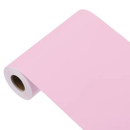 Unique Bargains - Decorative Peel and Stick Wallpaper 393"x5.9" Solid Color Vinyl Self Adhesive for Home Wall Covering - Soft Pink