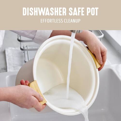 DISHWASHER SAFE POT  
EFFORTLESS CLEANUP
