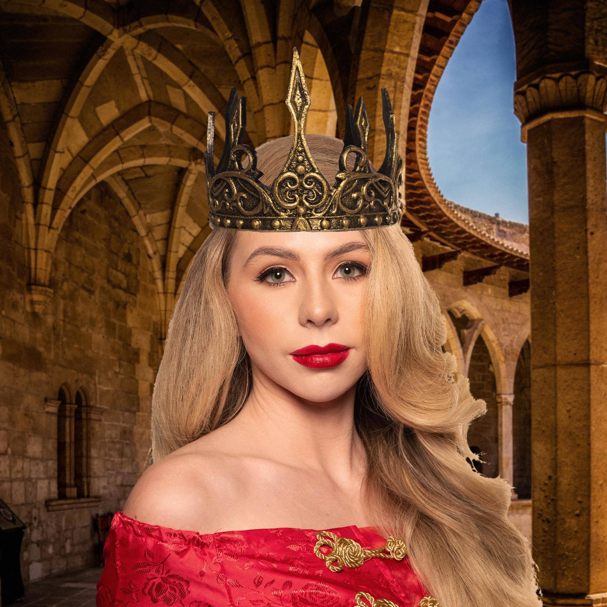 Alt View 1. Underwraps - Queen's Gold Crown Foam Adult Costume Accessory - Gold.