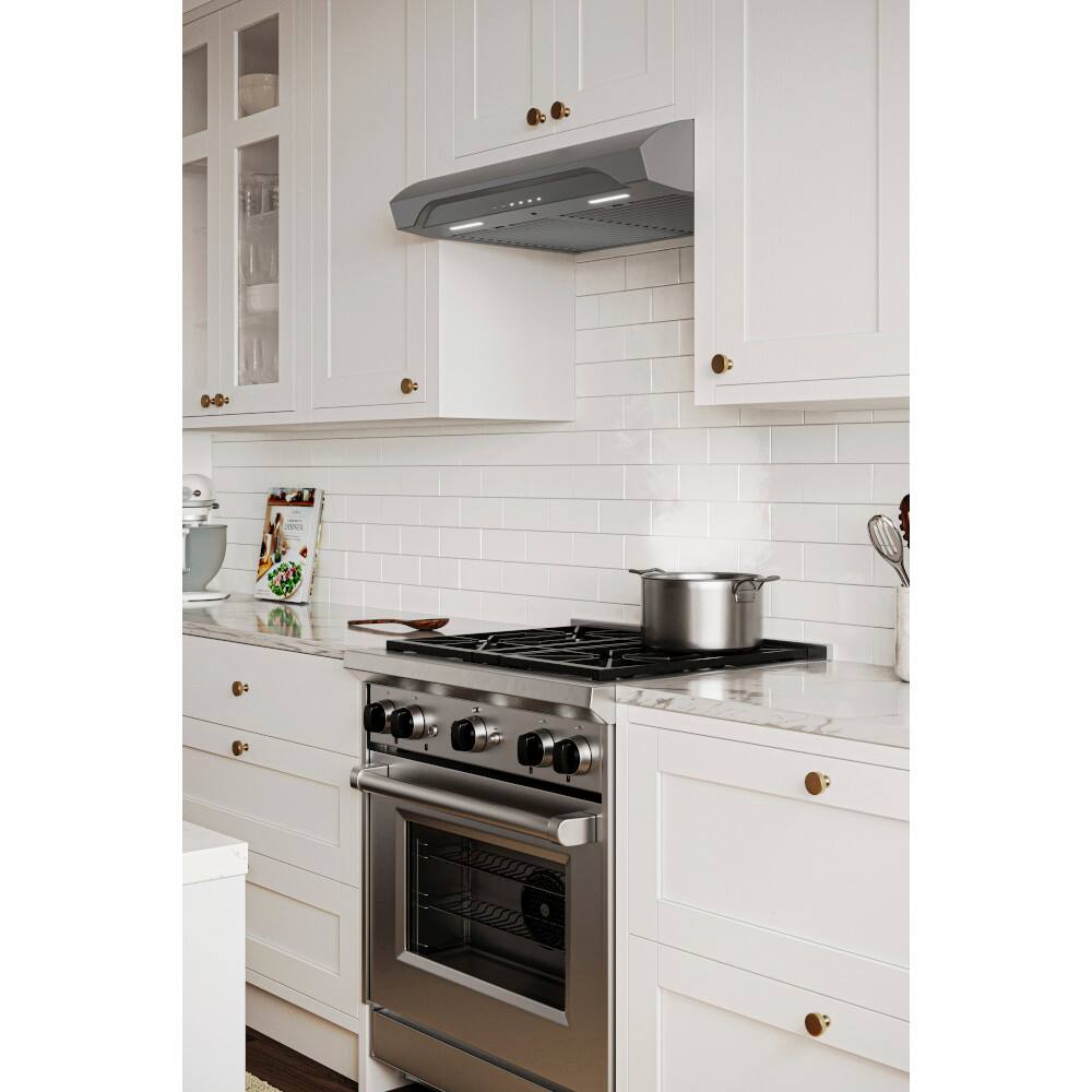 Alt View 9. Broan - Alta 30-Inch 490 MAX Blower CFM 1.0 Sones Range Hood - Stainless Steel.
