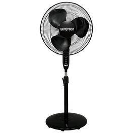 Hurricane - Supreme 16" 3 Speed Oscillating Stand Pedestal Fan with Remote - Black