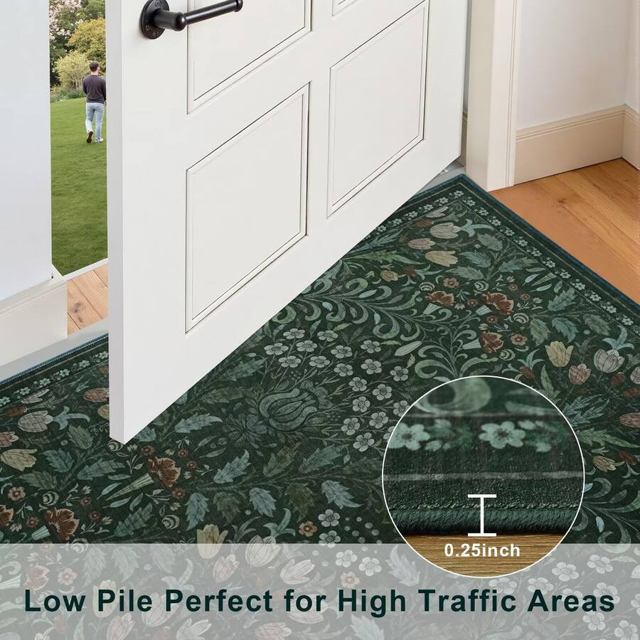 Two Rug Front Rug Fabibe Floral 2x3 Entryway Rug Washable Rugs For Kitchen Bedroom Front ...
