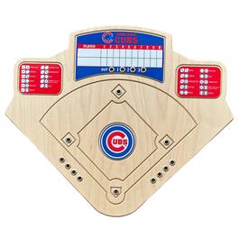 Across the Board - Chicago Cubs Handcrafted Wood Baseball Game - Multicolor