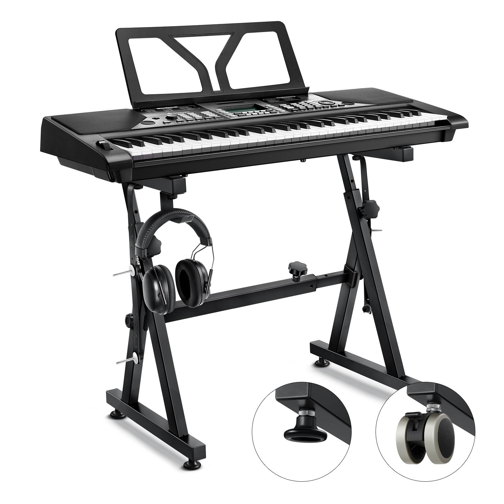 Alt View 7. Donner music - Donner Heavy duty Z style piano keyboard stand - Black.