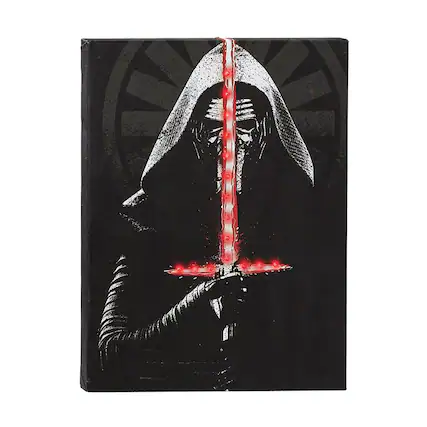 Front. Star Wars - Star Wars Kylo Ren Illuminating Canvas Wall Art - Black.