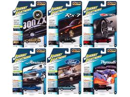 "Classic Gold Collection" 2022 Set A of 6 Cars Release 2 1/64 Diecast Model Cars by Johnny Lightning - Multicolor