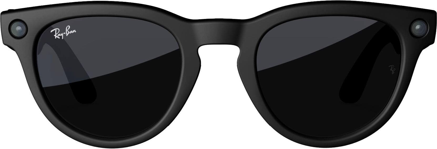 Alt View 9. Ray-Ban Meta - Headliner (Gen 1) glasses with Meta AI, Audio, Photo, Video Compatability - Charcoal Lenses - Matte Black.