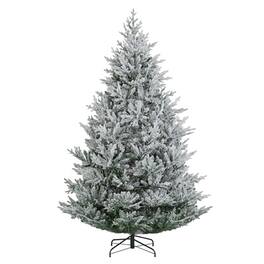 Gymax - 8 FT Pre-Lit Artificial Christmas Tree w/ 1470 Branch Tips Warm White LED Lights - Green