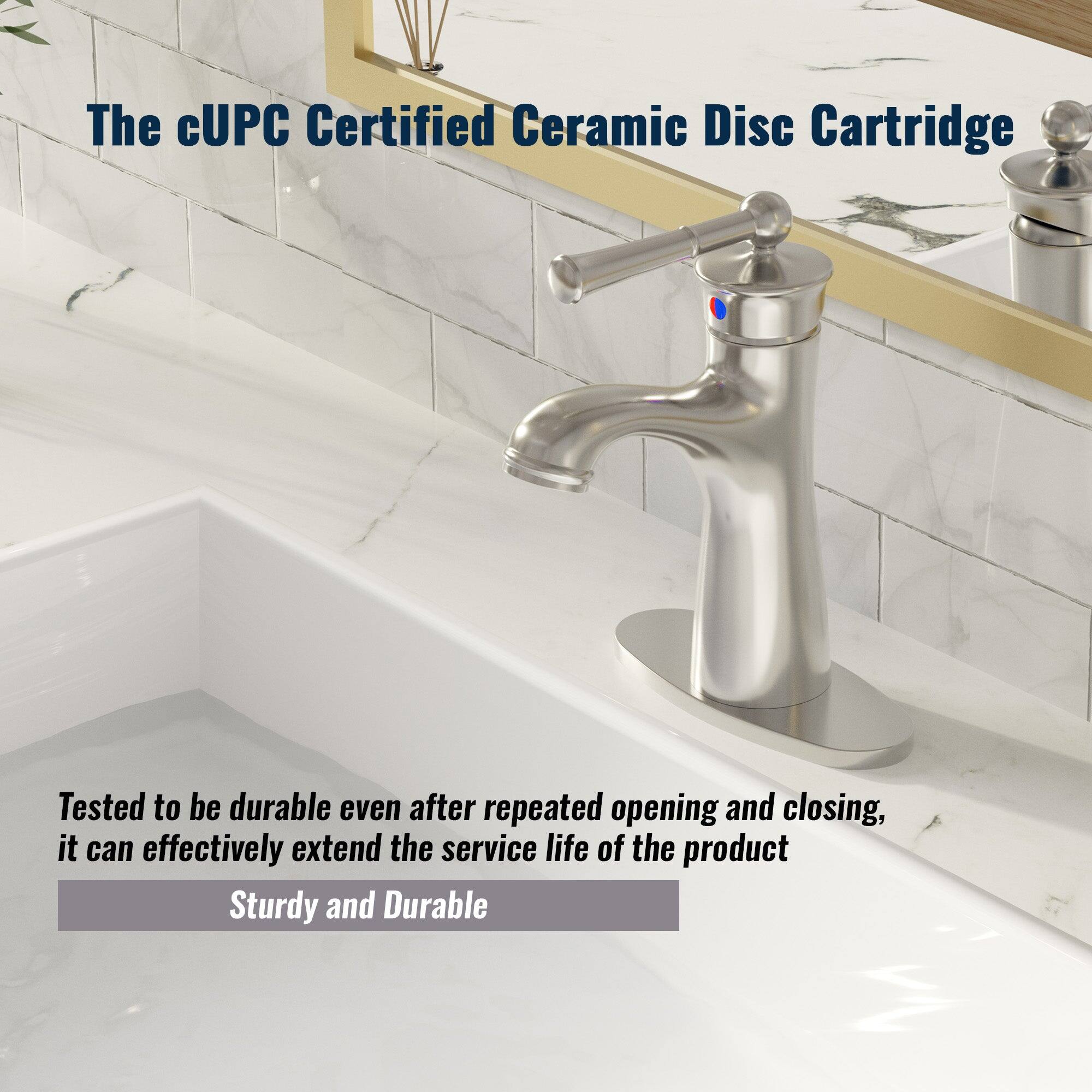 The cUPC Certified Ceramic Disc Cartridge

Tested to be durable even after repeated opening and closing, it can effectively extend the service life of the product

Sturdy and Durable