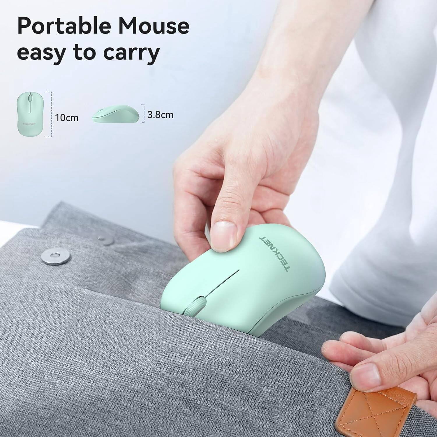 Portable Mouse easy to carry  
10cm  
3.8cm  
TECKNET
