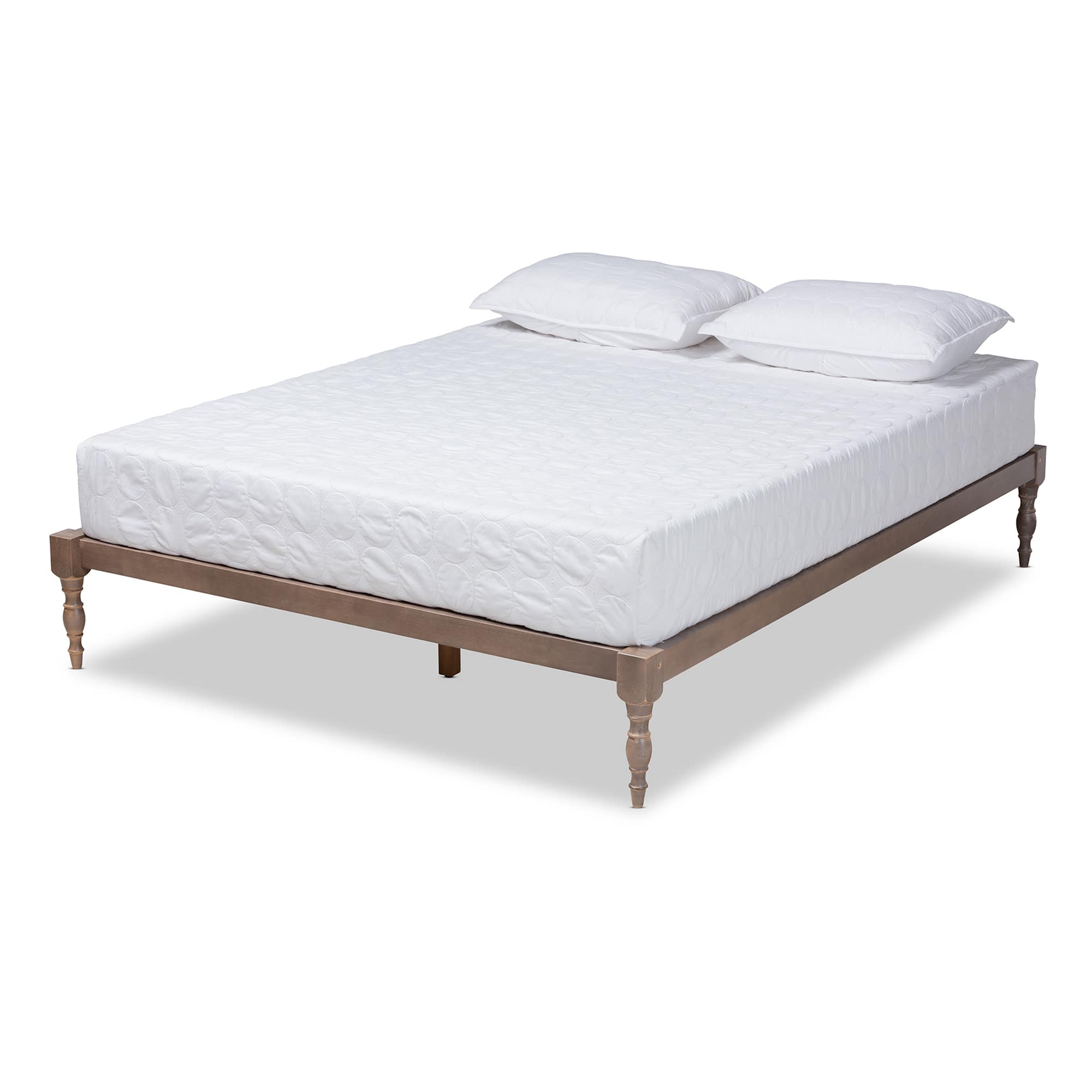 Baxton Studio - Iseline Modern and Contemporary Finished Wood Queen Size Platform Bed Frame - Antique Oak price history on PriceWatchPro