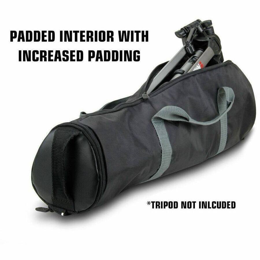 Padded interior with increased padding  
*Tripod not included
