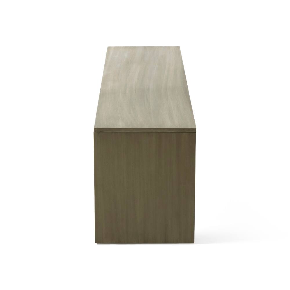 Alt View 4. Ropilly - Ropilly Acacia Wood Dining Bench Grey Taupe Farmhouse Rustic Indoor Entryway Seating - Grey and Taupe.