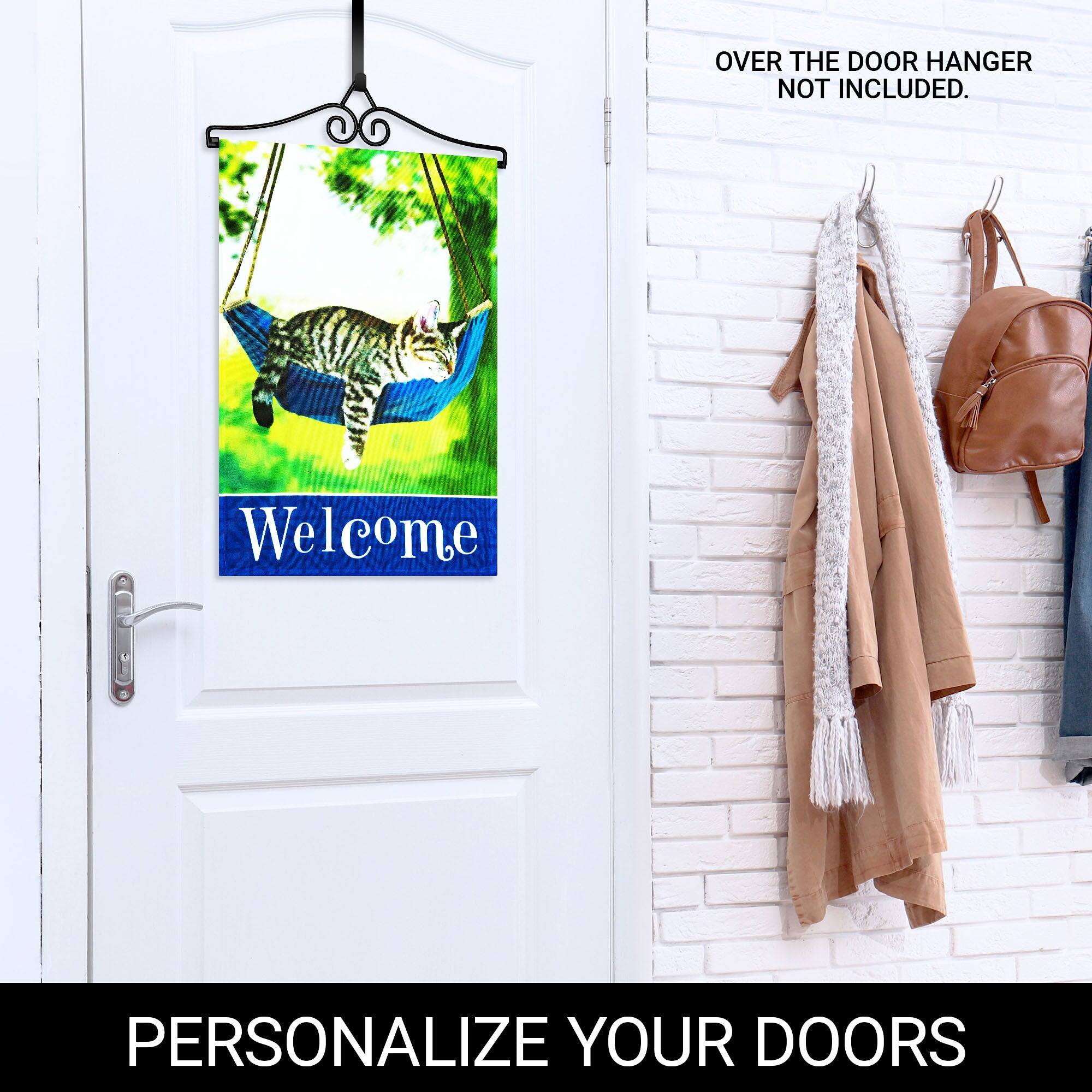 OVER THE DOOR HANGER NOT INCLUDED.

Welcome

PERSONALIZE YOUR DOORS