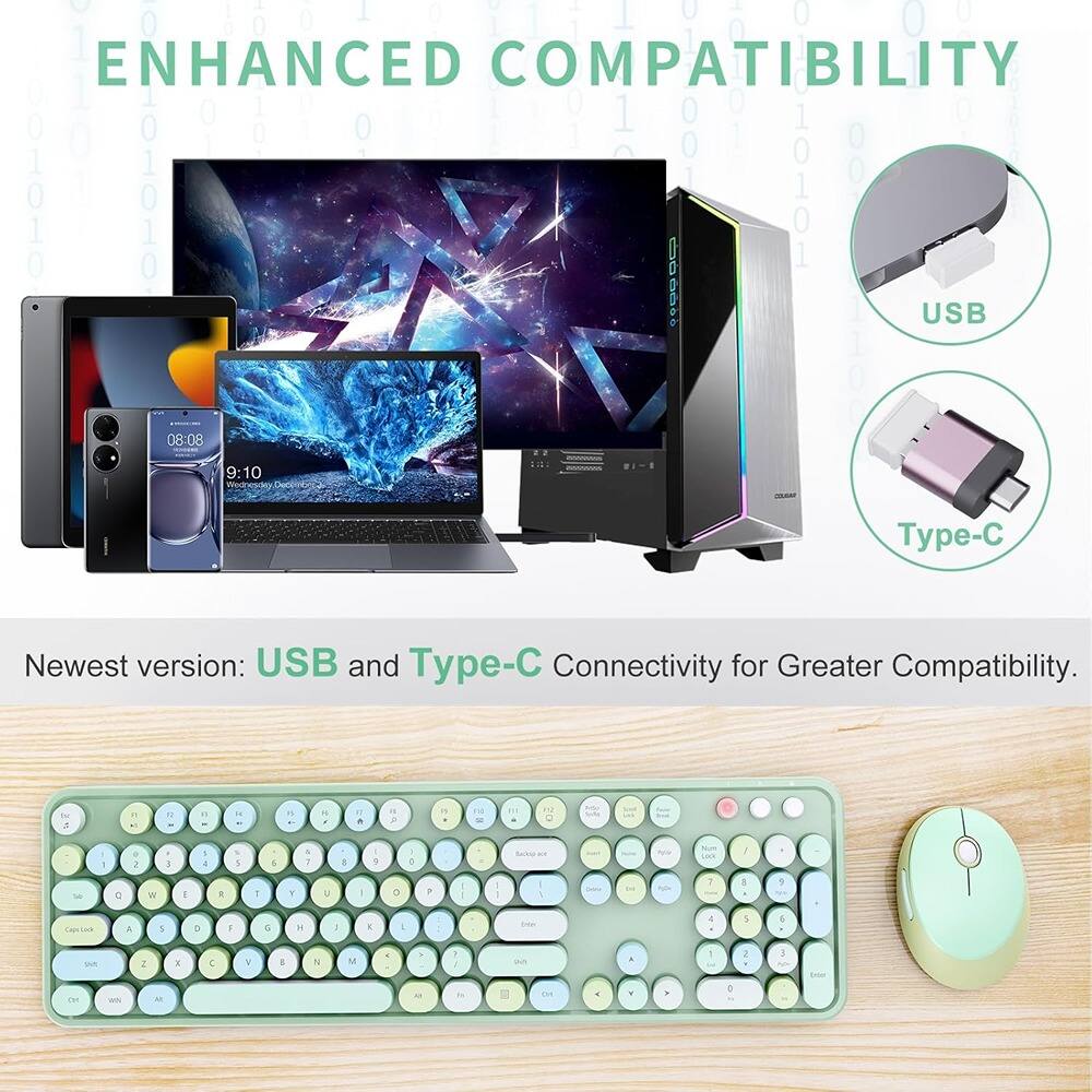 ENHANCED COMPATIBILITY

Newest version: USB and Type-C Connectivity for Greater Compatibility.
