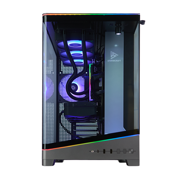 Alt View 4. STORMCRAFT - Gaming PC VALKYRIE AMD Ryzen 7 9800X3D AMD Radeon RX9070 XT 32GB DDR5 6000Mhz RGB 2TB SSD 360mm AIO  VA980XDCC-97BB1 - Black.