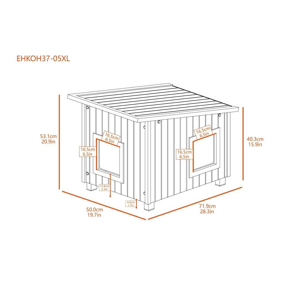 EH37-05XL  
53.1cm 20.9in  
16.5cm 6.5in  
16.5cm 6.5in  
16.5cm 6.5in  
16.5cm 6.5in  
40.3cm 15.9in  
50.0cm 19.7in  
4.4cm 1.7in  
71.9cm 28.3in