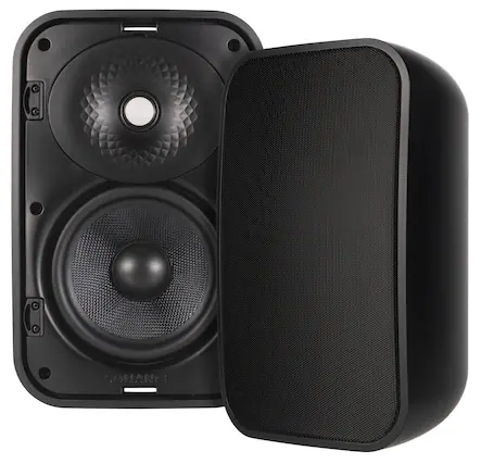 Front. Sonance - MX56 - Mariner MX Series 5-1/4" 2-Way Outdoor Surface Mount Speakers (Pair) - Black.