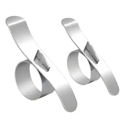 Front. Kitcheniva - Kitchen Stainless Steel Orange Citrus Peeler Tool 2 Pack - Silver.