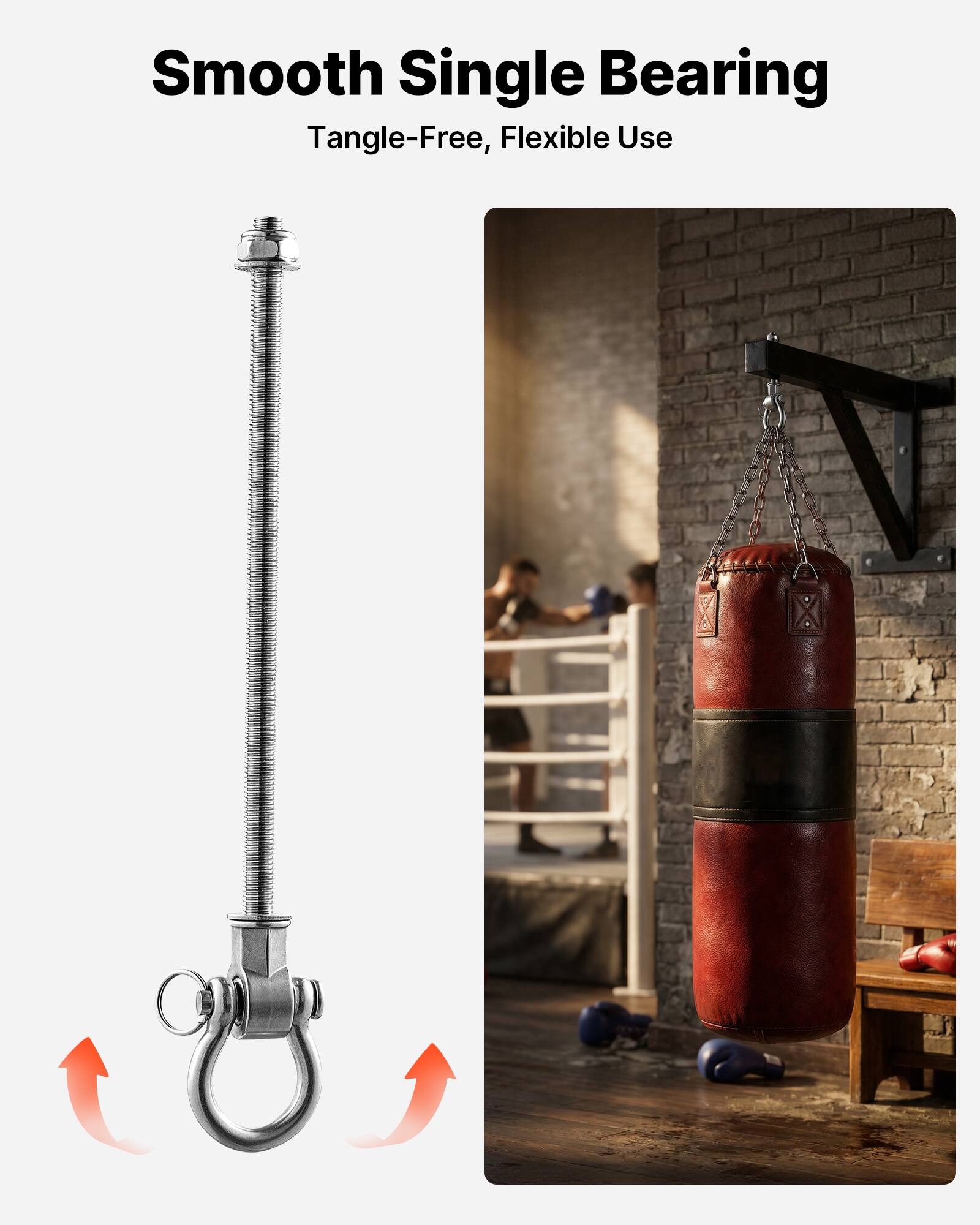 Smooth Single Bearing  
Tangle-Free, Flexible Use