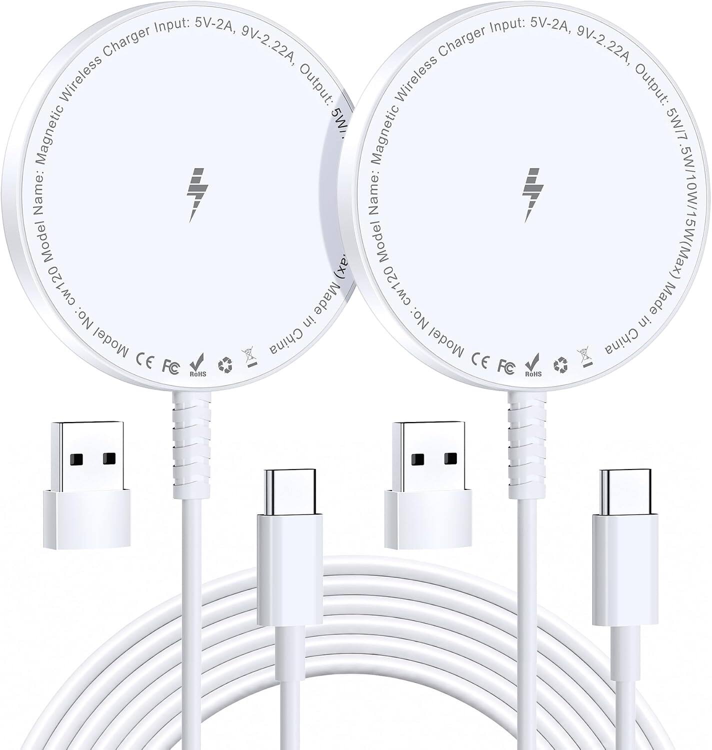 5V-2A, Charger 9V-2.22A, Wireless Output: Magnetic 5W/7.5W/10W/15W(Max) Name: Model cw120 Made No: in Model CE China FC RoHS